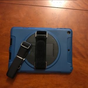 iPad 9.7 case with holder & strap